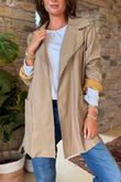 Made in Italy Runa Leather Look Relaxed Blazer Clay